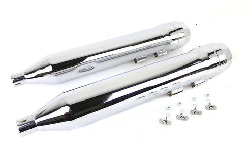 V-Twin Grenade Muffler Set Chrome - 30-1618