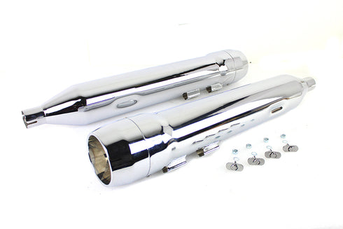 V-Twin Grenade Muffler Set Chrome - 30-1618