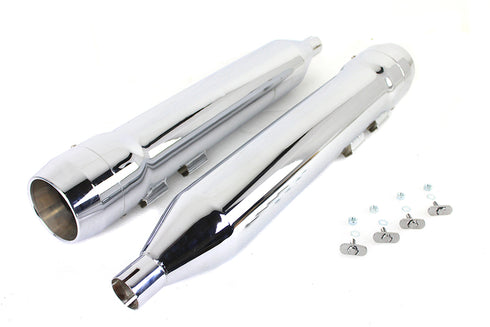 V-Twin Grenade Muffler Set Chrome - 30-1618
