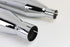 V-Twin 32 inch Chrome Muffler Set with Black Tapered End Tips - 30-1653