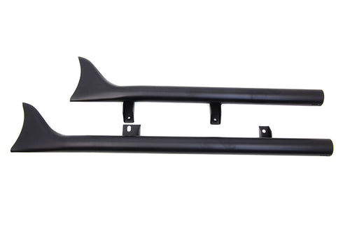 V-Twin Indian Straight Fishtail Set Black - 30-1762