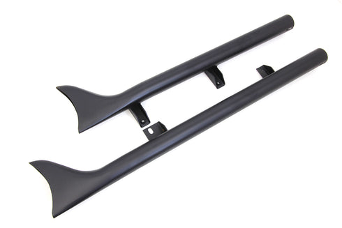 V-Twin Indian Straight Fishtail Set Black - 30-1762