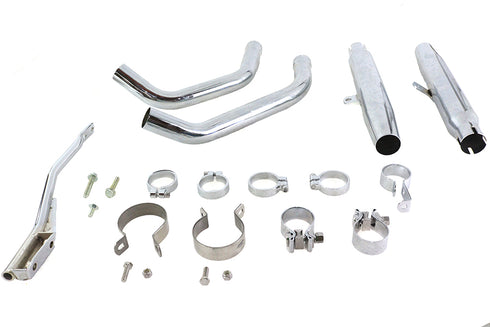 V-Twin Tapered Muffler Exhaust Kit Chrome - 30-1767