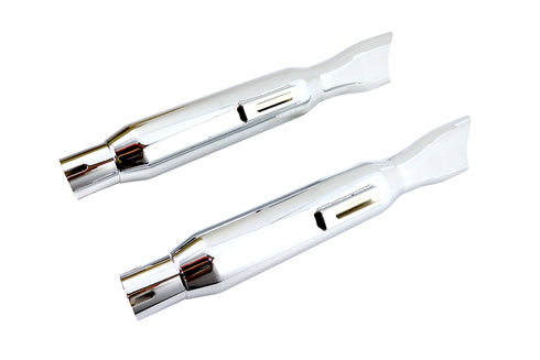 V-Twin Mini Fishtail Muffler Set Chrome - 30-1877