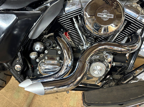 V-Twin Curvado Exhaust Header Set Chrome - 30-2067