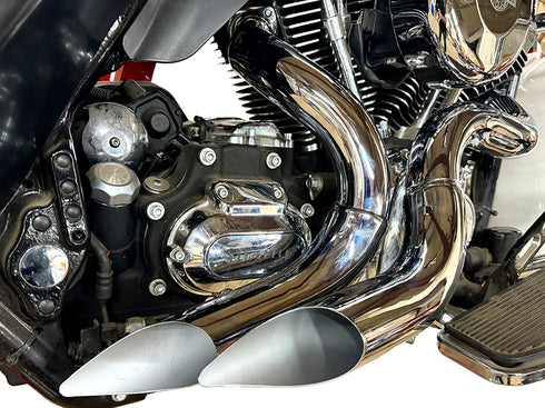 V-Twin Curvado Exhaust Header Set Chrome - 30-2067