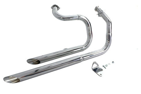 V-Twin Factory Sample Exhaust Drag Pipe Set Slash Cut - 30-2451