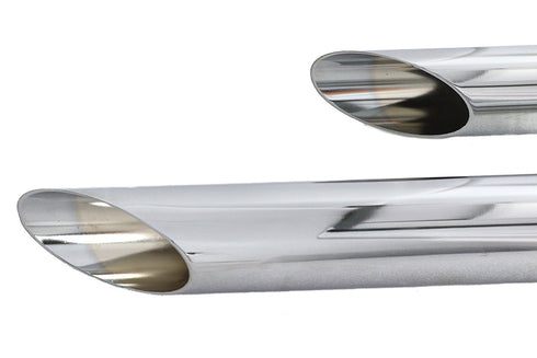 V-Twin Factory Sample Exhaust Drag Pipe Set Slash Cut - 30-2451