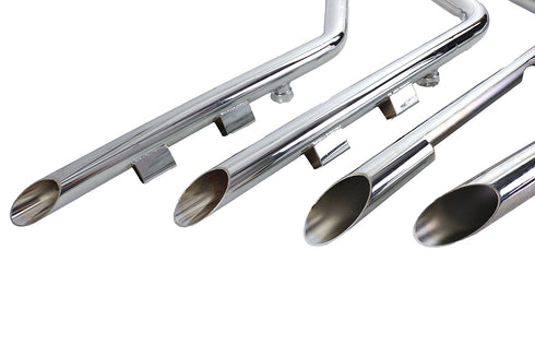 V-Twin Factory Sample MCM Illusion Drag Pipe Set Chrome - 30-2453
