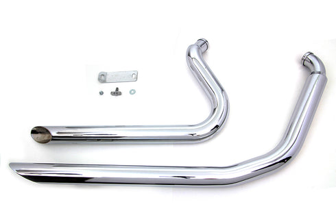 V-Twin Factory Sample Wyatt Gatling Exhaust Drag Pipe Set Side - 30-2456