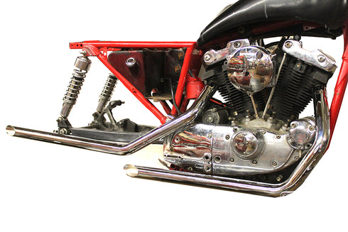 V-Twin Wyatt Gatling Exhaust Drag Pipe Set Slash Cut Ends - 30-3010