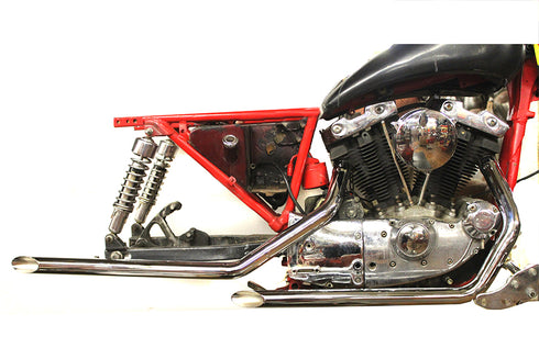 V-Twin Wyatt Gatling Exhaust Drag Pipe Set Slash Cut Ends - 30-3010