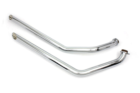 MCM MCM Exhaust Drag Pipe Set Slash Cut Chrome - 30-3017