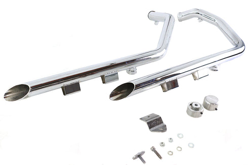V-Twin Wyatt Gatling Exhaust Drag Pipe Set Slash Cut - 30-3033