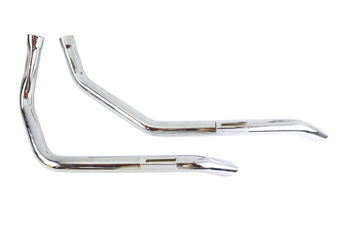 V-Twin Factory Sample Wyatt Gatling Exhaust Drag Pipe Set Chrome - 30-3035