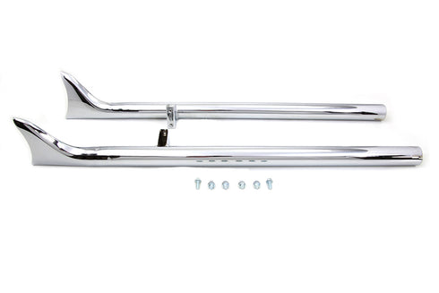 V-Twin Indian Straight Fishtail Set Chrome - 30-3049