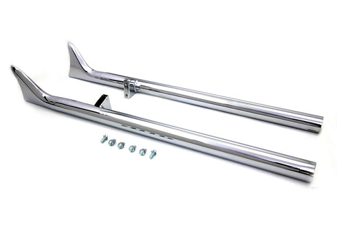 V-Twin Indian Straight Fishtail Set Chrome - 30-3049
