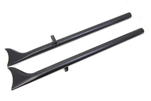 V-Twin Indian Straight Fishtail Set Black - 30-3052