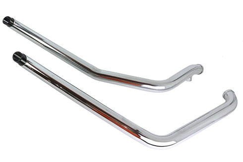V-Twin Exhaust Drag Pipe Set with Short Black Slash Tips - 30-3056
