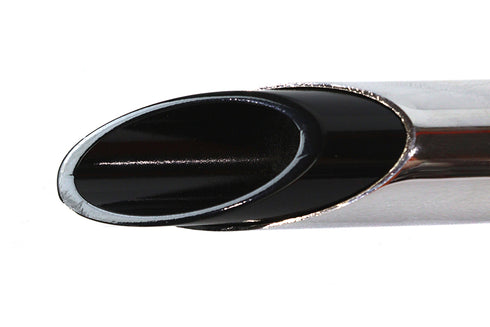 V-Twin Exhaust Drag Pipe Set with Short Black Slash Tips - 30-3056