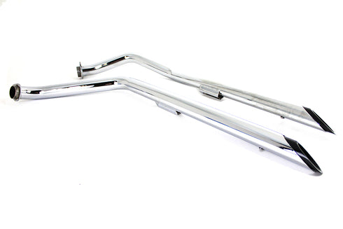 MCM MCM Exhaust Drag Pipe Set with Black Tips - 30-3101