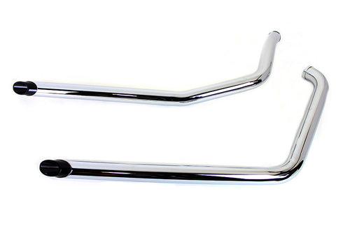 V-Twin Exhaust Drag Pipe Set with Short Black Slash Tips - 30-3102