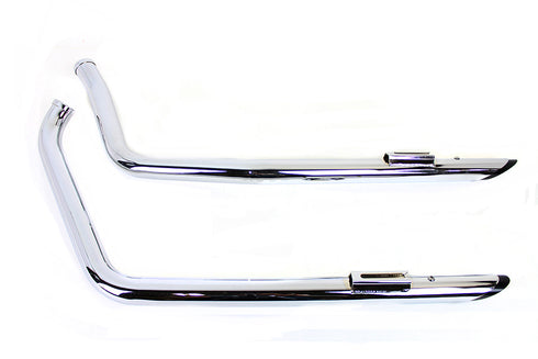 V-Twin Exhaust Drag Pipe Set with Short Black Slash Tips - 30-3102