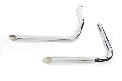 Paughco Exhaust Drag Pipe Set Slash Cut - 30-3120