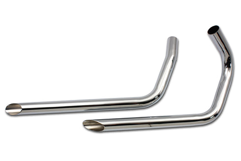 Paughco Exhaust Drag Pipe Set Slash Cut Ends - 30-3125