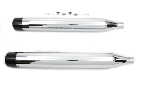 V-Twin Muffler Set with Black Hollow Point End Tips - 30-3183