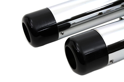 V-Twin Muffler Set with Black Hollow Point End Tips - 30-3183