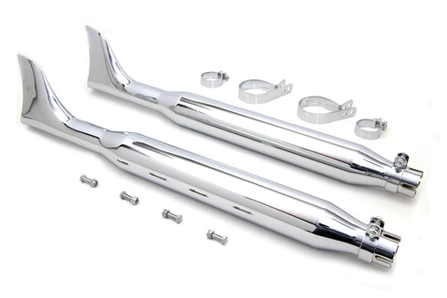 V-Twin Chrome Fishtail Muffler Kit 30 inch - 30-3185