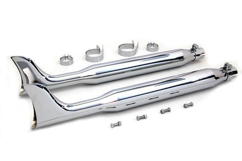 V-Twin Chrome Fishtail Muffler Kit 30 inch - 30-3185