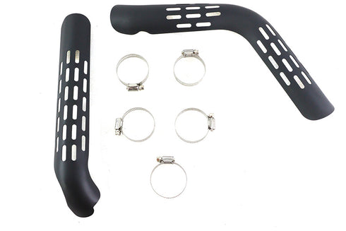 V-Twin Exhaust Heat Shield Set Perforated Style Black - 30-3206