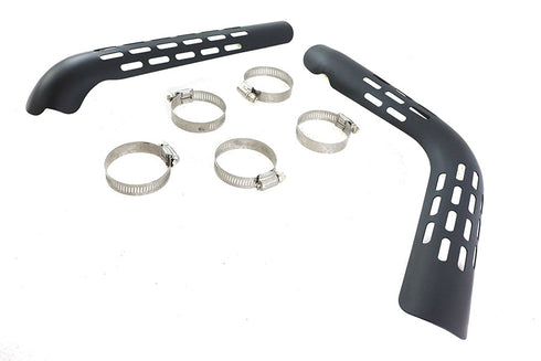 V-Twin Exhaust Heat Shield Set Perforated Style Black - 30-3206
