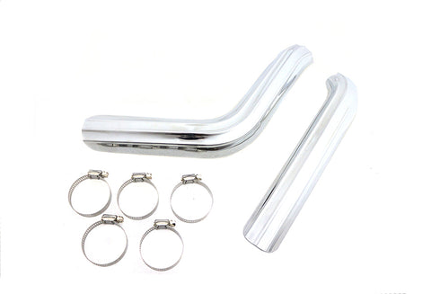 V-Twin Ribbed Heat Shield Set Chrome - 30-3214
