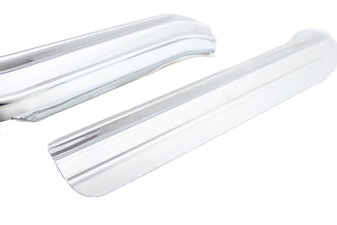 V-Twin Ribbed Heat Shield Set Chrome - 30-3214