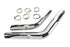 V-Twin Drag Exhaust Pipe Heat Shield Set Chrome - 30-3237