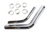 V-Twin Drag Exhaust Pipe Heat Shield Set Chrome - 30-3237