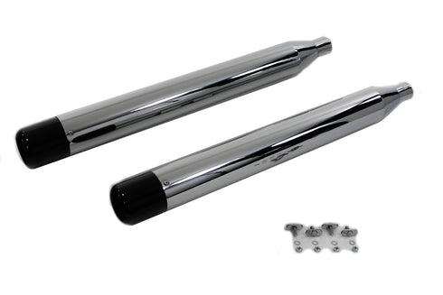 V-Twin Muffler Set with Black Hollow Point End Tips - 30-3392