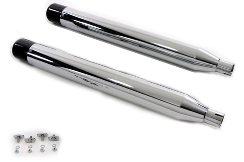 V-Twin Muffler Set with Black Hollow Point End Tips - 30-3392