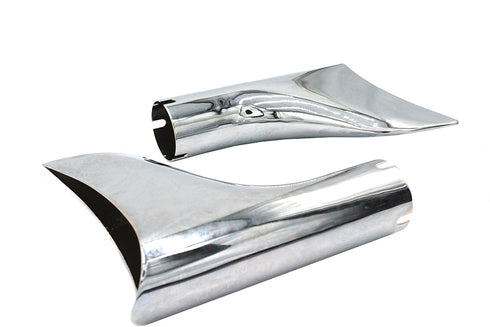 V-Twin Chrome Fishtail Tip Set for 1-3/4 inch Muffler - 30-3421