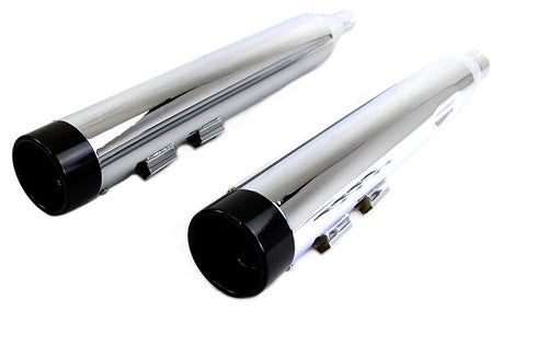 Wyatt Gatling Wyatt Gatling Muffler Set Chrome with Black Stub Nose Tip - 30-4010