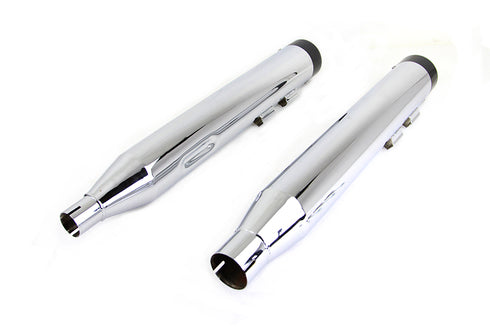 Wyatt Gatling Wyatt Gatling Muffler Set Chrome with Black Stub Nose Tip - 30-4010