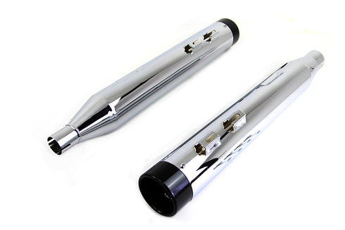 Wyatt Gatling Wyatt Gatling Muffler Set Chrome with Black Stub Nose Tip - 30-4010