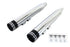 Wyatt Gatling Wyatt Gatling Muffler Set Chrome with Black 2 Ring Comet Tip - 30-4015