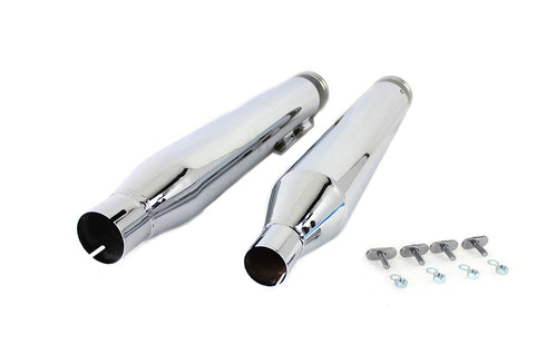 Wyatt Gatling Wyatt Gatling Muffler Set Chrome with Black 2 Ring Comet Tip - 30-4015