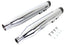 Wyatt Gatling Wyatt Gatling Muffler Set Chrome with Black Slash Down Tip - 30-4016