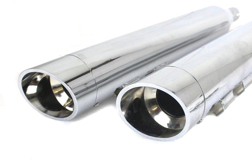 Wyatt Gatling Wyatt Gatling Muffler Set Chrome with Chrome Slash Down Tip - 30-4017