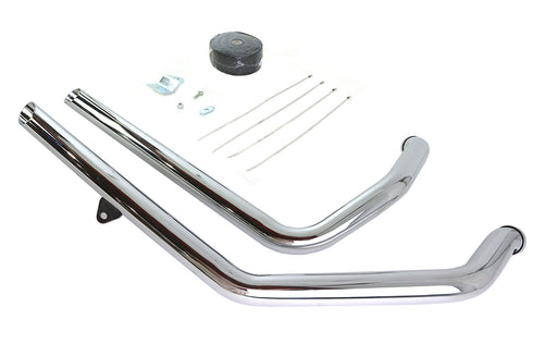 V-Twin Exhaust Drag Pipe Kit Slash Cut Ends - 30-4049